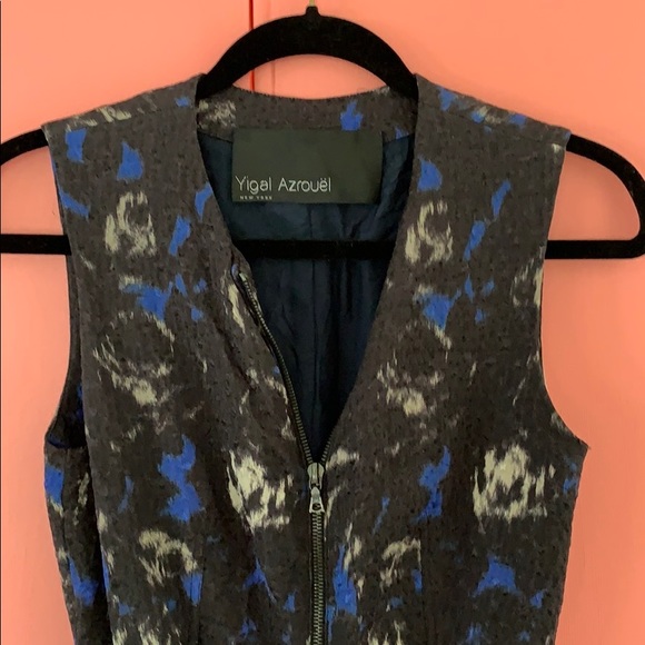 NWOT Yigal Azrouël silk zipper biz casual dress s2 - Picture 2 of 6